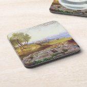 Korfu von der Besteigung, c.1856-64 (Öl auf Getränkeuntersetzer (Linke Seite)