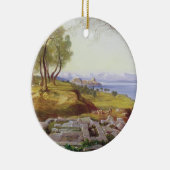 Korfu von der Besteigung, c.1856-64 (Öl auf Keramikornament (Rechts)