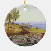 Korfu von der Besteigung, c.1856-64 (Öl auf Keramikornament (Hinten)