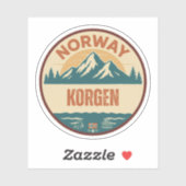 Korgen, Norwegen Aufkleber (Blatt)