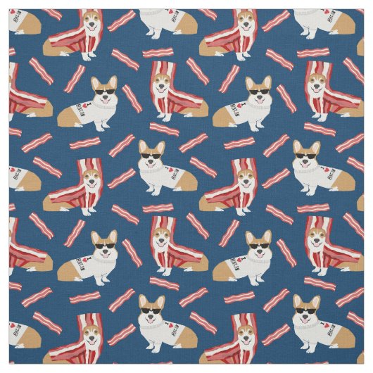 Korgi-Bacon-Hundeschiff Stoff (Muster)