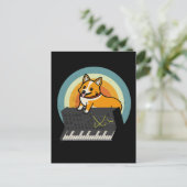 Korgi Dog Analog Drum Machine Keyboard Synthesizer Postkarte (Stehend Vorderseite)