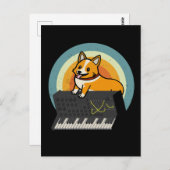 Korgi Dog Analog Drum Machine Keyboard Synthesizer Postkarte (Vorne/Hinten)