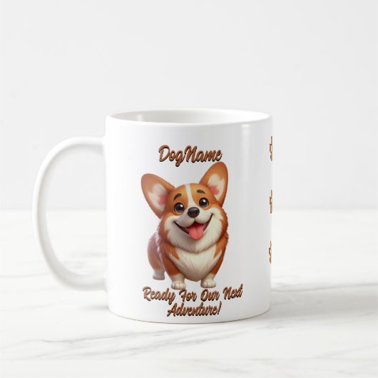 Korgi, Dog hinzufügen, Text ändern Kaffeetasse (Links)