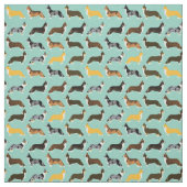 Korgi-Hunde-Minze Stoff (Muster)