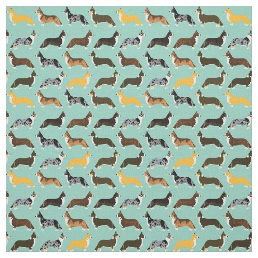 Korgi-Hunde-Minze Stoff (Muster)