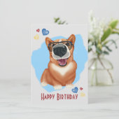 Korgi mit Sonnenbrille. Corgi Liebhaber (Stehend Vorderseite)