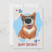 Korgi mit Sonnenbrille. Corgi Liebhaber (Vorderseite)