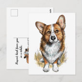 Korgi und Kühe Postkarte (Vorne/Hinten)