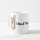 Korgi und Rinderbestand Kaffeetasse (Vorderseite Links)