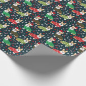 Korgi-Weihnachtsschweißer Geschenkpapier (Ecke)