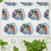 Korgis im Schnee Geschirrtuch (Gefaltet)