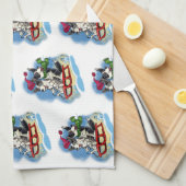 Korgis im Schnee Geschirrtuch (Viertel Falte)