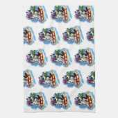 Korgis im Schnee Geschirrtuch (Vertikal)