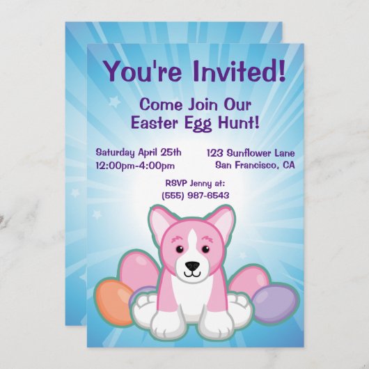 Korgusmuster Einladung (Vorne/Hinten)