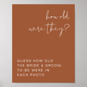 KORIANDER Boho Terrakotta Wie Alt Waren Sie Schild