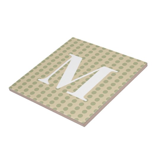 Koriander-Gewürzstimmungspunkte mit Monogramm Fliese (Seite)