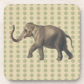 Koriander Spice Moods Punkte mit Elefant Getränkeuntersetzer (Vorderseite)