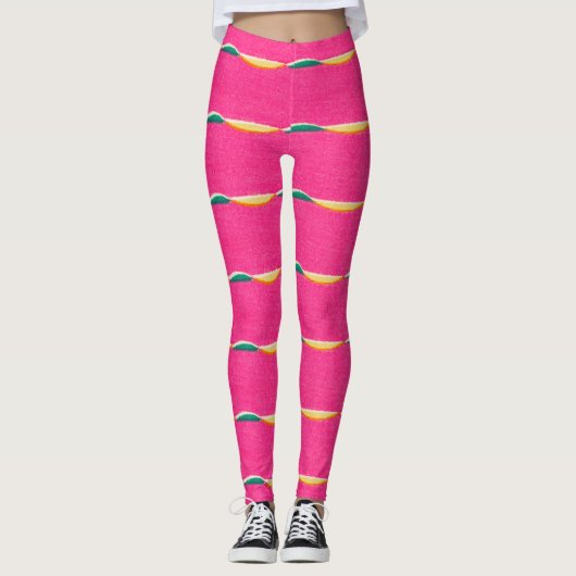 KORIN JAPANESE PATTER DRUCKEN LEGGINGS IN PINK (Vorderseite)