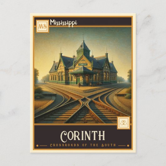 Korinth, Mississippi | VINTAG Postkarte (Vorderseite)