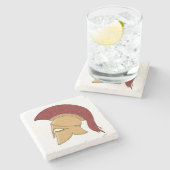 Korinthelm Steinuntersetzer (Seitenansicht)