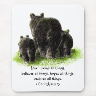 Korinther-13:4 Liebe des Scripture-1 ist Mousepad
