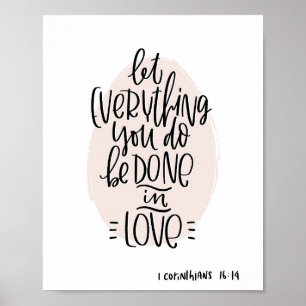 Korinther 16:14 Bibelverce Poster