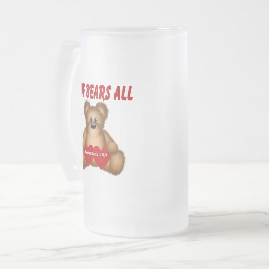 Korinther Liebe Bears Mattglas Bierglas (Vorderseite Links)
