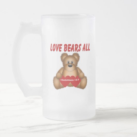 Korinther Liebe Bears Mattglas Bierglas (Links)