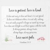 Korinther Vers, Liebe ist geduldig (mit Fleecedecke (Vorderseite (Horizontal))