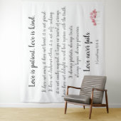 Korinther Vers, Liebe ist geduldig (mit Wandteppich (Beispiel)