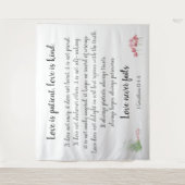 Korinther Vers, Liebe ist geduldig (mit Wandteppich (Vorderseite)