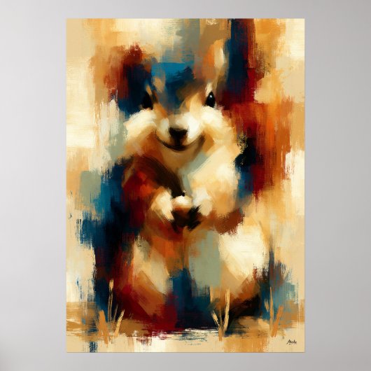 Korisu Tiny Treasure Süße Baby-Eichhörnchen Kawaii Poster (Vorne)