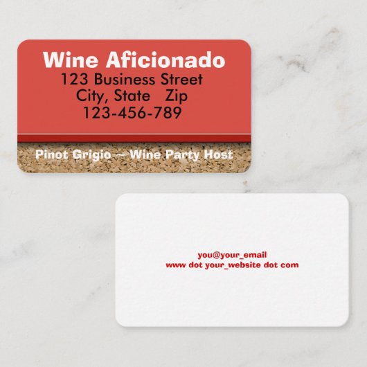 Kork-Grenzfotografie Visitenkarte (Vorne/Hinten)