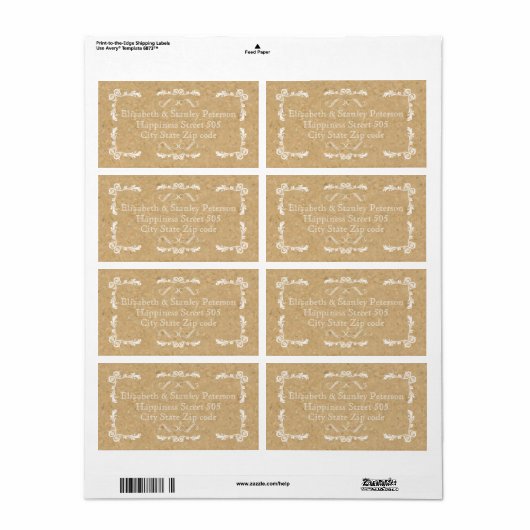 Kork mit Vintager Rahmenhochzeit (Vorne)