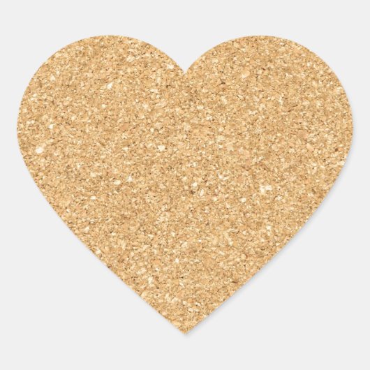 Kork Papier Herz-Aufkleber (Vorderseite)