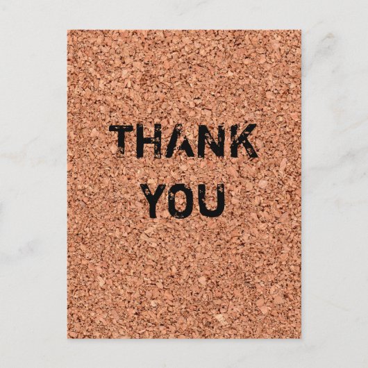 Kork-Tafel - Anpassbare Texte Postkarte (Vorderseite)