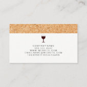 Kork- und Weinflaschen Visitenkarte (Rückseite)