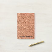 Korkbrett mit Personalisiertem Text Post-it Klebezettel (Auf Schreibtisch)