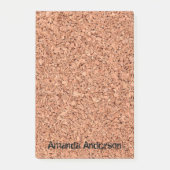 Korkbrett mit Personalisiertem Text Post-it Klebezettel (Vorderseite)