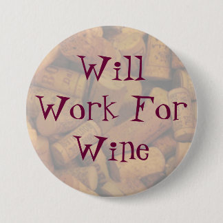 Korken, arbeiten für Wein Button