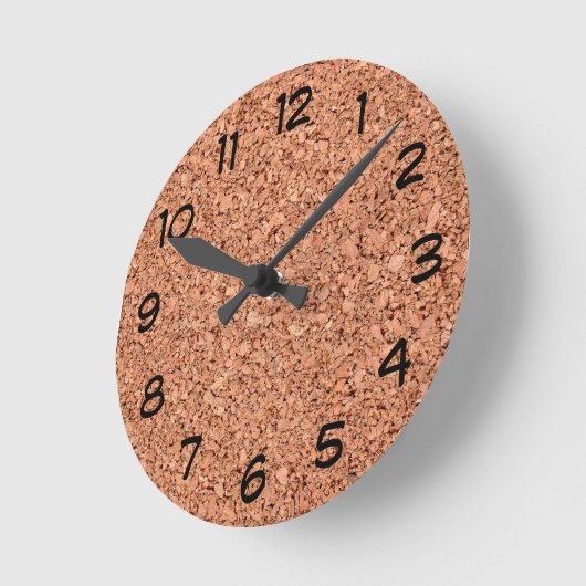 Korken-Brett Runde Wanduhr (Winkel)