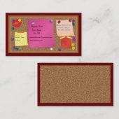 Korken-Brett-Visitenkarte Visitenkarte (Vorne/Hinten)