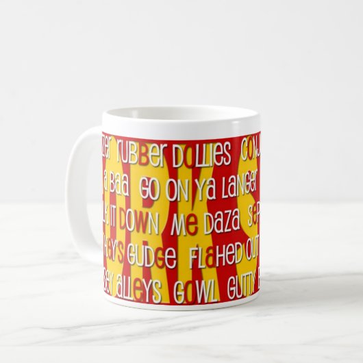 Korken-Jargon-Tasse Kaffeetasse (Vorderseite Links)