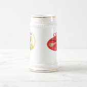 Korken lehnt sich Bier Stein auf Bierglas (Mittel)