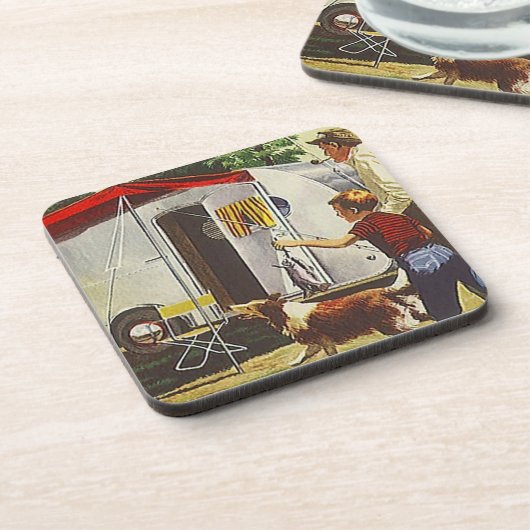 Korken-Untersetzer-Vintager glänzender Getränkeuntersetzer (Linke Seite)