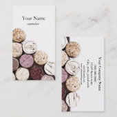 Korkenbeschaffenheits-Weinproduktion Sommelier Visitenkarte (Vorne/Hinten)