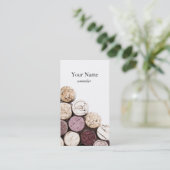 Korkenbeschaffenheits-Weinproduktion Sommelier Visitenkarte (Stehend Vorderseite)