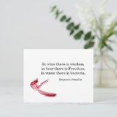 Korkenschraubenwein- und -bierzitatpostkarte postkarte (Stehend Vorderseite)