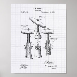 Korkenzieher 1883 Patentkunst - Pflaster Poster